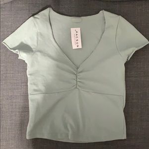 Light green crop top